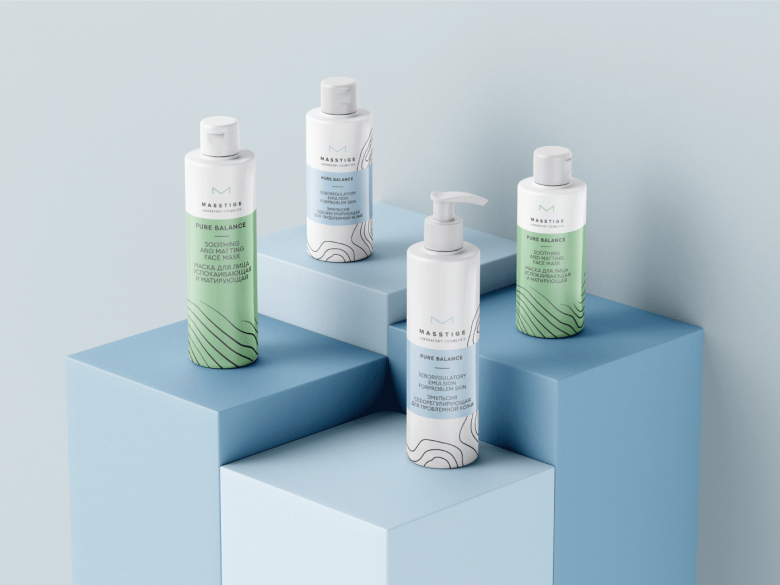 Moloko Creative 为 Masstige 化妆品设计的 Pure Balance 包装