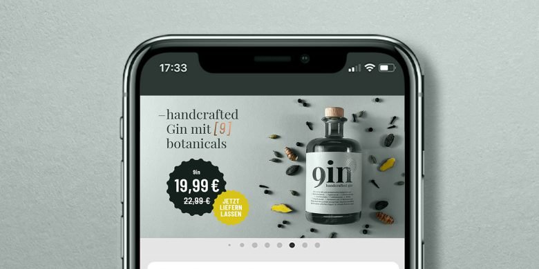 Higgins Design 的 9 英寸手工杜松子酒