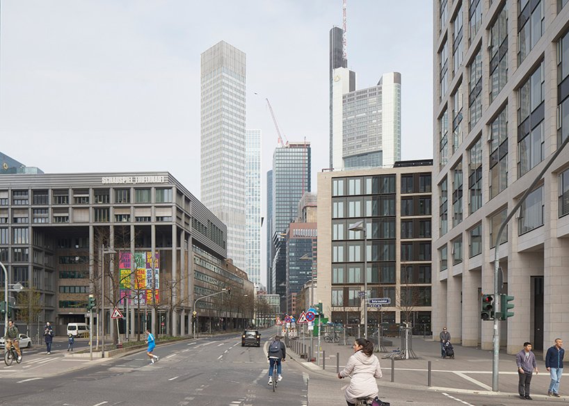 Bjarke ingels 集团位于法兰克福的移动“omniturm”塔即将完工