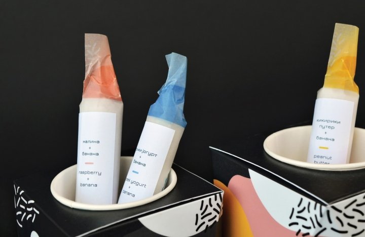 Badza 冰淇淋包装由 Isidora Tomic 设计 Badza 冰淇淋包装由 Isidora Tomic 设计