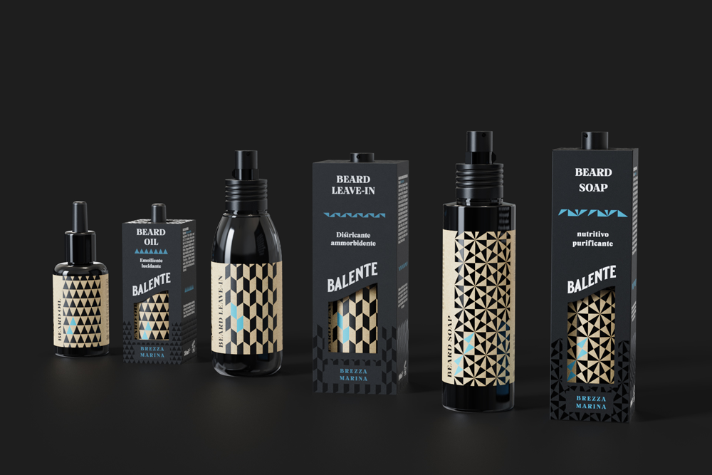 Mood Packaging Studio 的 Balente 男士化妆品