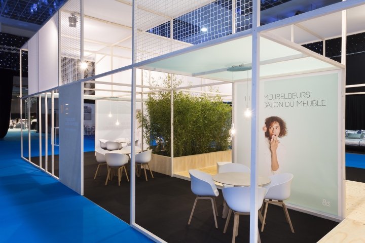 2017 年布鲁塞尔家具展 A&B Project 的酒吧和接待区“布鲁塞尔之夜”