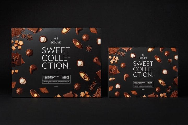 Fabula Branding 设计的 BonGenie Sweet Collection 包装