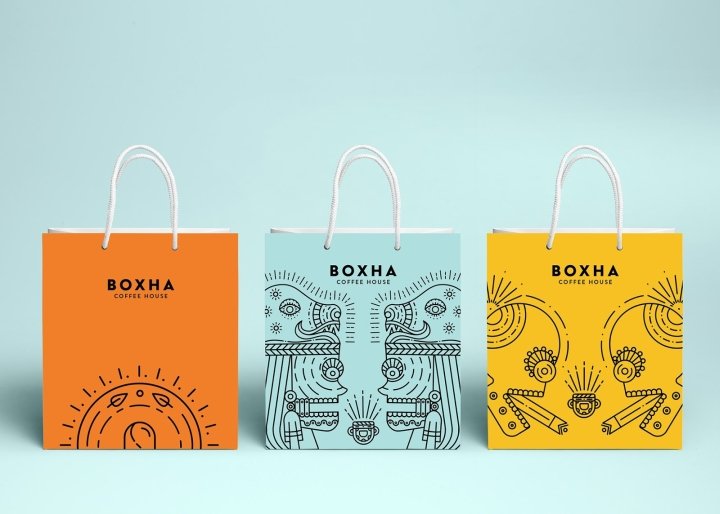 Boxha 咖啡馆形象由 Eme Design Studio 设计