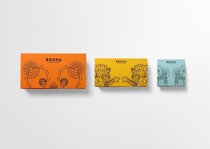 Boxha 咖啡馆形象由 Eme Design Studio 设计
