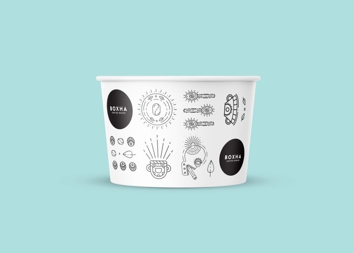Boxha 咖啡馆形象由 Eme Design Studio 设计