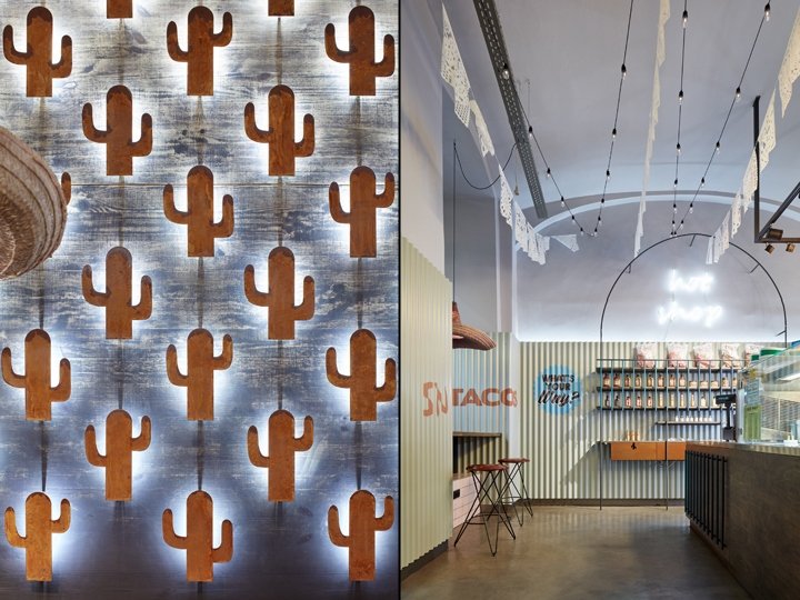 Burrito Loco 餐厅，由 Studio Formafatal 设计，布拉格 – 捷克共和国