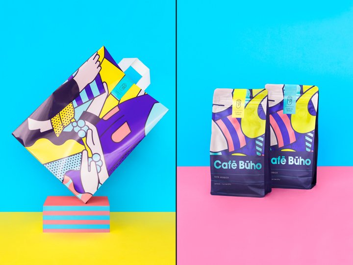 Futura 的 Café Buho 品牌。 Futura 的 Café Buho 品牌。