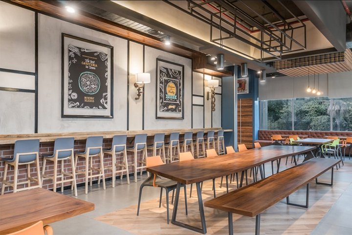 SAP 自助餐厅，由 Blue Leaves Design Group 设计，印度古尔冈