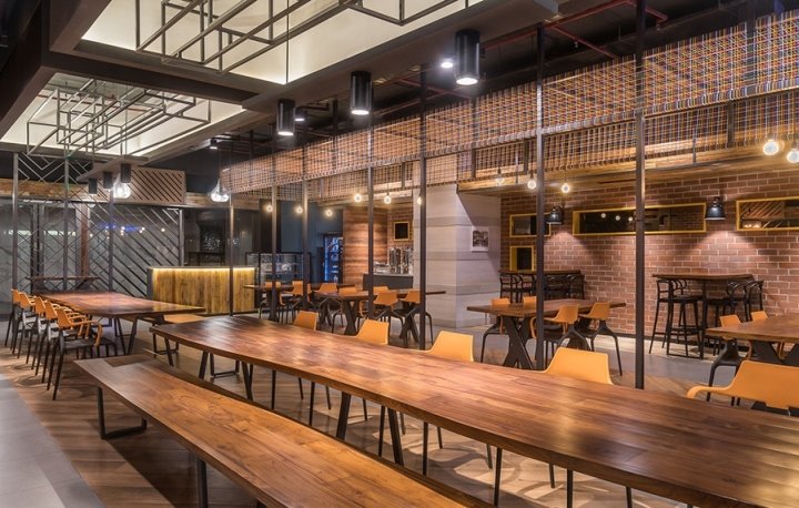 SAP 自助餐厅，由 Blue Leaves Design Group 设计，印度古尔冈