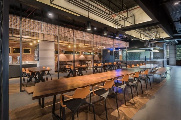 SAP 自助餐厅，由 Blue Leaves Design Group 设计，印度古尔冈