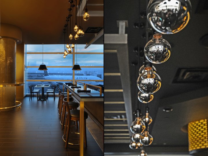 Cat Cora 餐厅由 Studio|H2G 设计,罗穆卢斯 – 密歇根州 Cat Cora 餐厅由 Studio|H2G 设计,罗穆卢斯 – 密歇根州