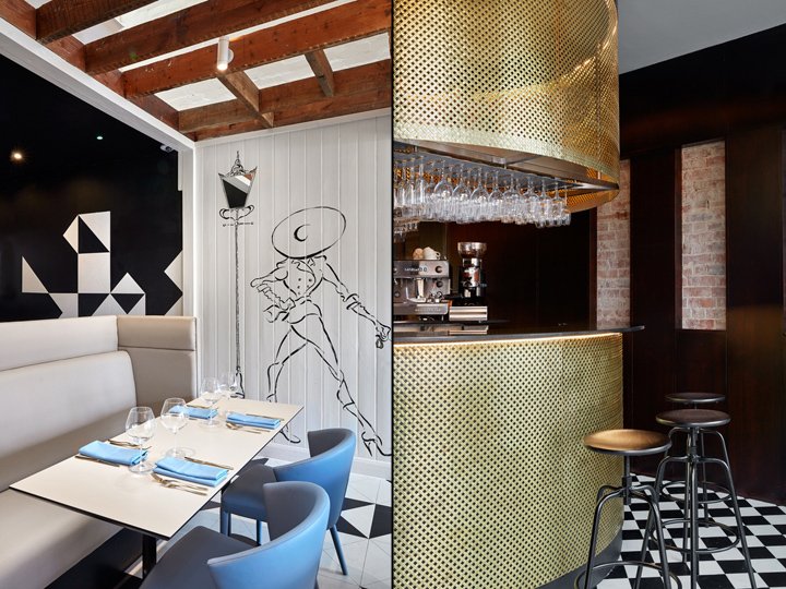 Coco Retro Bistro by 32 mq & Inside Out Contracts，英国坦布里奇韦尔斯