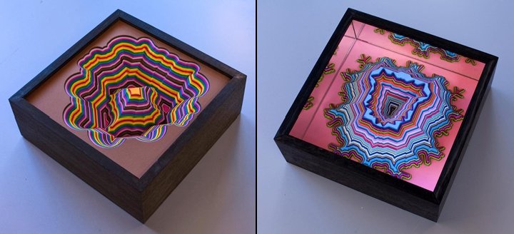 雅各布·利里 (Jacob Leary) 创作的色彩缤纷的起伏雕塑