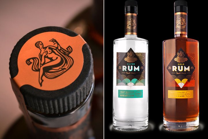 Emrich Office 的 CopperMuse 朗姆酒包装