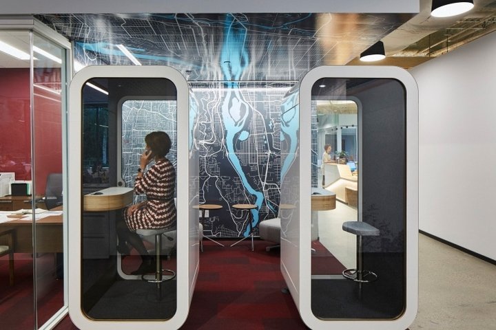 GBD Architects 的 Cushman & Wakefield 办公室，俄勒冈州波特兰