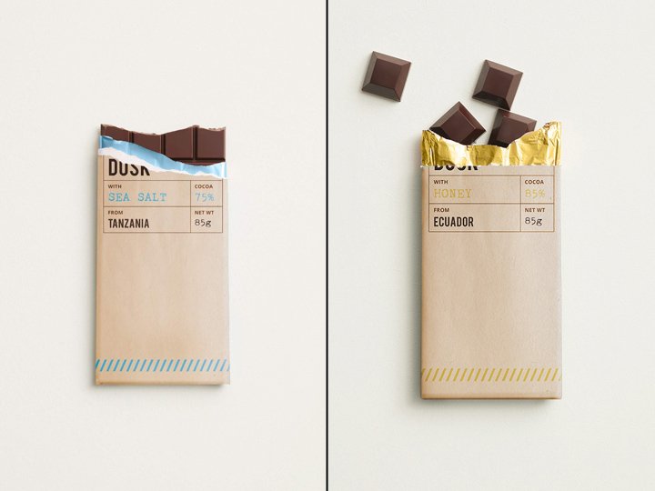 Cristina Reverté 设计的 DUSK 巧克力包装 Cristina Reverté 设计的 DUSK 巧克力包装