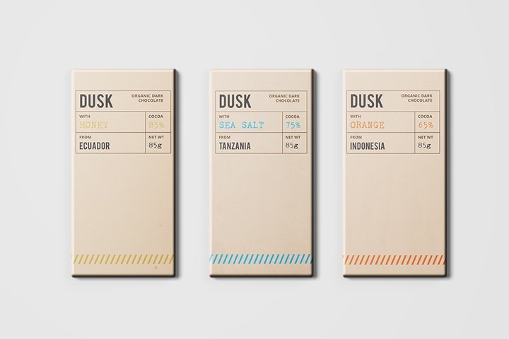 Cristina Reverté 设计的 DUSK 巧克力包装 Cristina Reverté 设计的 DUSK 巧克力包装