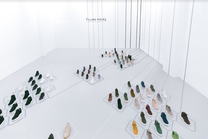 Filling Pieces 图形运动鞋陈列室，由 FLIP ZIEDSES DES PLANTES 设计，纽约市