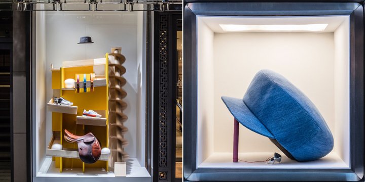 “Game”window installation by Shigeki Fujishiro at Hermès store, Tokyo – Japan