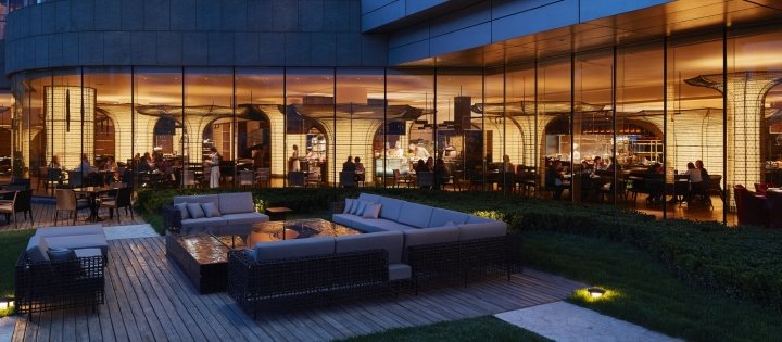 大连君悦酒店展示厨房，由 NAO Taniyama & Associates 设计，大连 – 中国