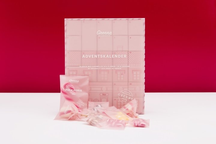瑞典学生制作的 Grenna Polkagriskokeri 糖果包装 瑞典学生制作的 Grenna Polkagriskokeri 糖果包装