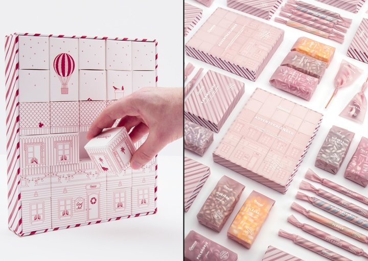 瑞典学生制作的 Grenna Polkagriskokeri 糖果包装 瑞典学生制作的 Grenna Polkagriskokeri 糖果包装