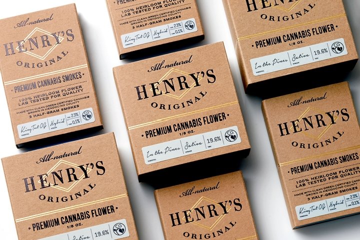 亨利的原始大麻包装由 Pavement 设计