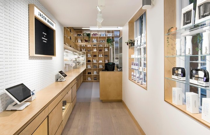 Jason Markk 商店，由 Brinkworth Design 和 Wilson Brothers 设计，英国伦敦