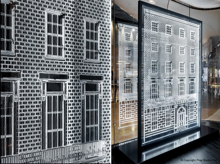 Jo Malone 联排别墅窗户，由 Prop Studios 设计，英国伦敦