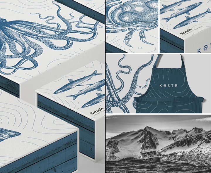 Kostr 海鲜包装，作者：Matt Ellis