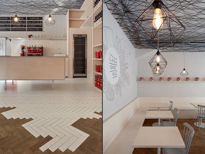 Mar.s 建筑师设计的 Lasagneria，布拉格 – 捷克共和国