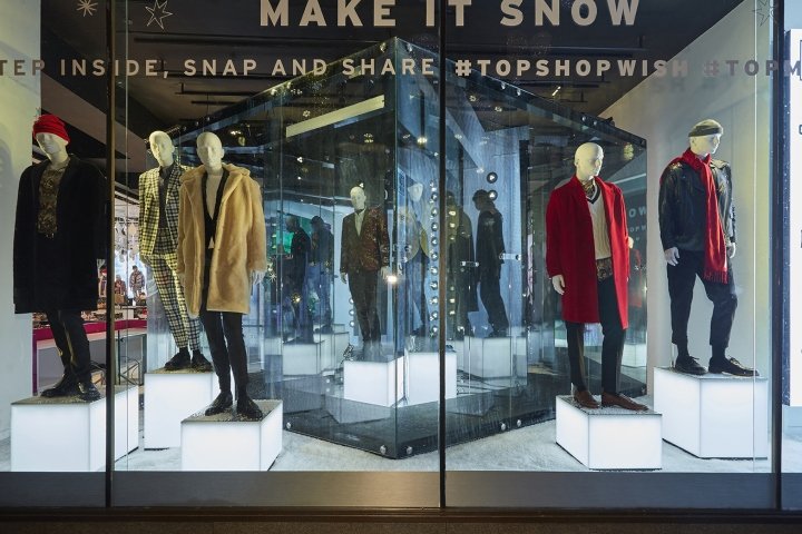 英国伦敦 Lucky Fox 为 Topshop 设计的“Make it Snow”橱窗装置