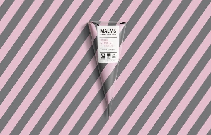 Pond Design 设计的 Malmö Chokladfabrik Bars & Cones 包装