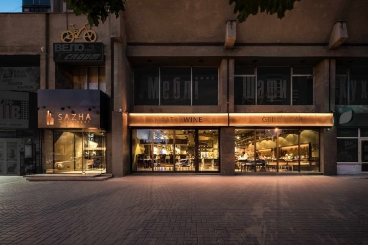 肉类餐厅“Sazha”，YOD 设计实验室，苏姆斯卡州 – 乌克兰