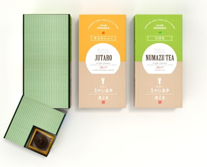 Miyabi Monaka 威化蛋糕包装由 Latona Marketing Inc. 设计