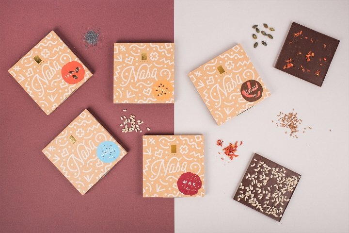 NAŠA LYRA 巧克力包装，​​作者：Michal Slovák