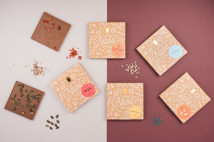 NAŠA LYRA 巧克力包装，​​作者：Michal Slovák