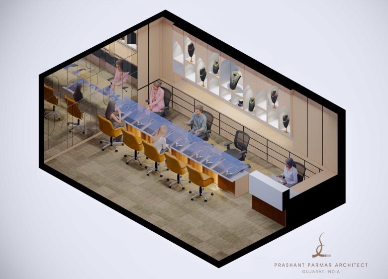 C.G. 的珠宝精品店设计路在艾哈迈达巴德。