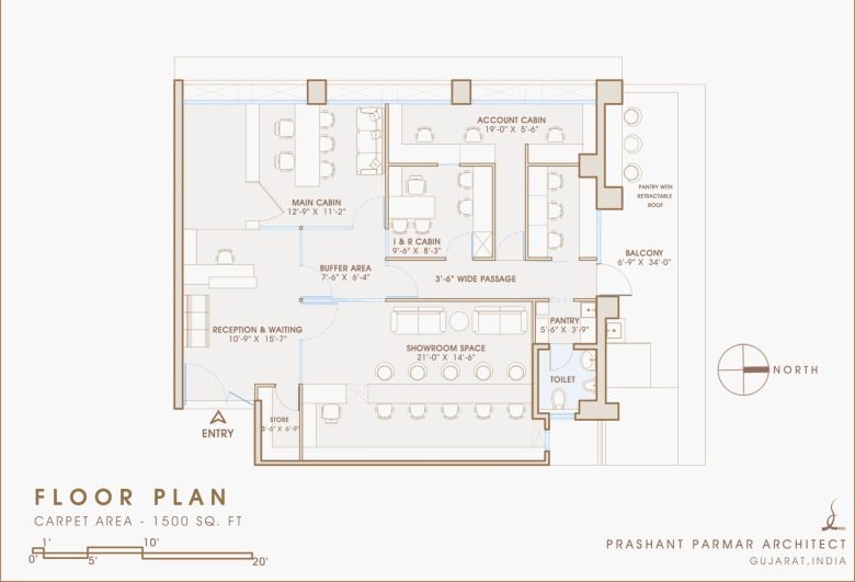 C.G. 的珠宝精品店设计路在艾哈迈达巴德。