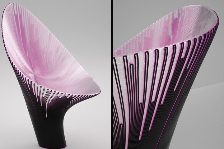 扎哈·哈迪德建筑师事务所设计的 Nagami 3D 打印椅子