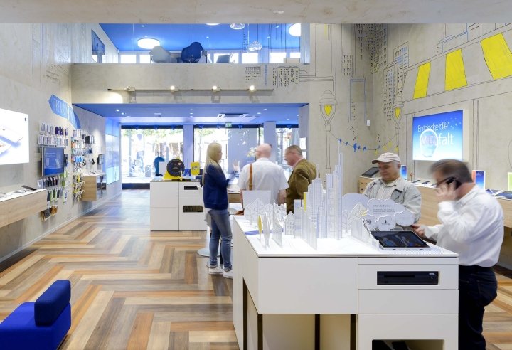 Hartmannvonsiebenthal 设计的 O2 Live 旗舰店，德国法兰克福