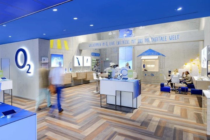 Hartmannvonsiebenthal 设计的 O2 Live 旗舰店，德国法兰克福