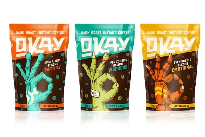 OKAY 咖啡包装由 Formascope 设计