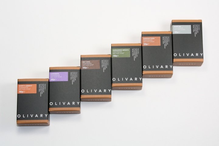 Paul Cartwright Branding 设计的 Olivary Fine Soaps 包装