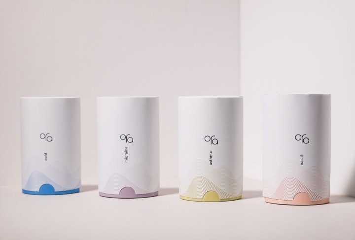 Ora 吸入器包装由 Pandara Chanyatanavut 设计