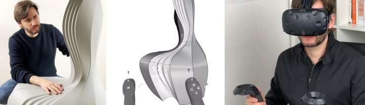 Arturo Tedeschi 设计的牡蛎椅 (A>T) + Mindesk VR