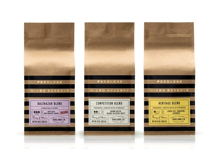 Peerless Micro Reserve 咖啡包装，Pavement 出品