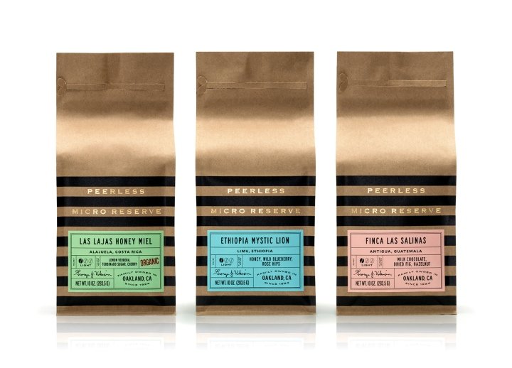 Peerless Micro Reserve 咖啡包装，Pavement 出品