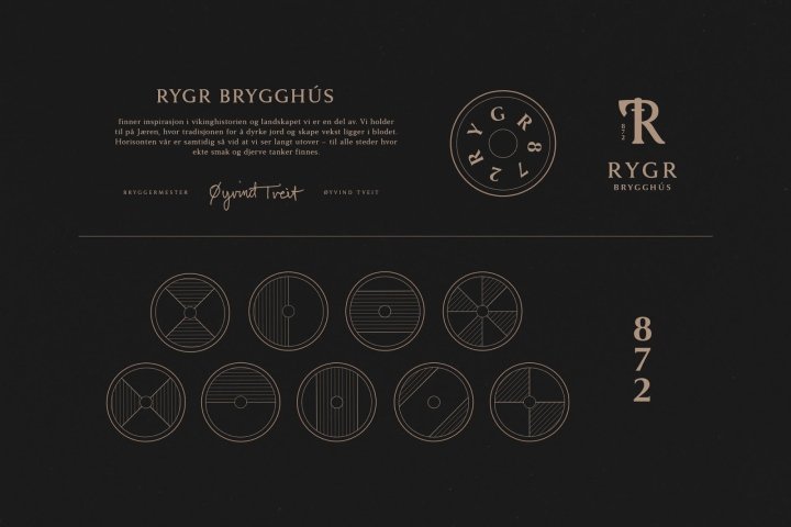 RYGR Brygghús 品牌和包装由 Frank Kommunikasjon 设计